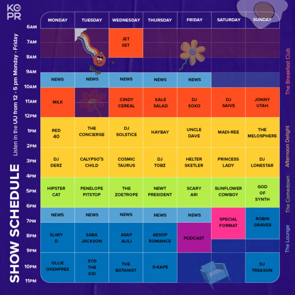 Spring 2023 Programming Schedule KCPR