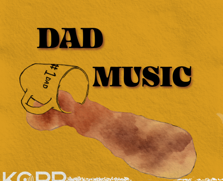 Dad Music graphic for KCPR's Spotify playlist.