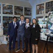 Cal Poly's "Team Pike" stands in front of their design